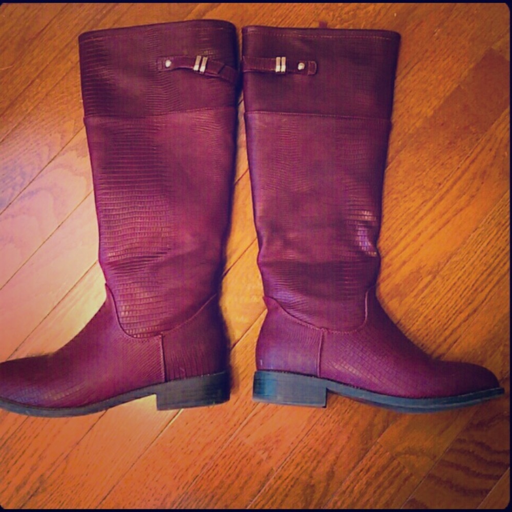 Purple “Slither” Knee High Boots